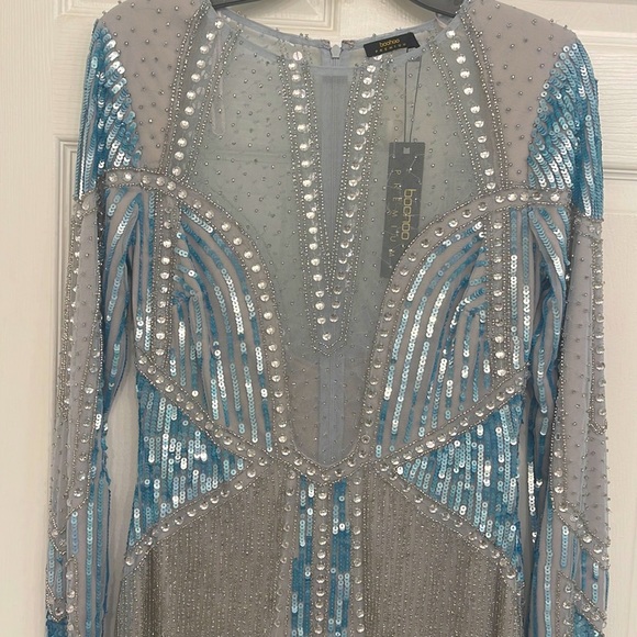 blue and silver embellished dress - Picture 1 of 2